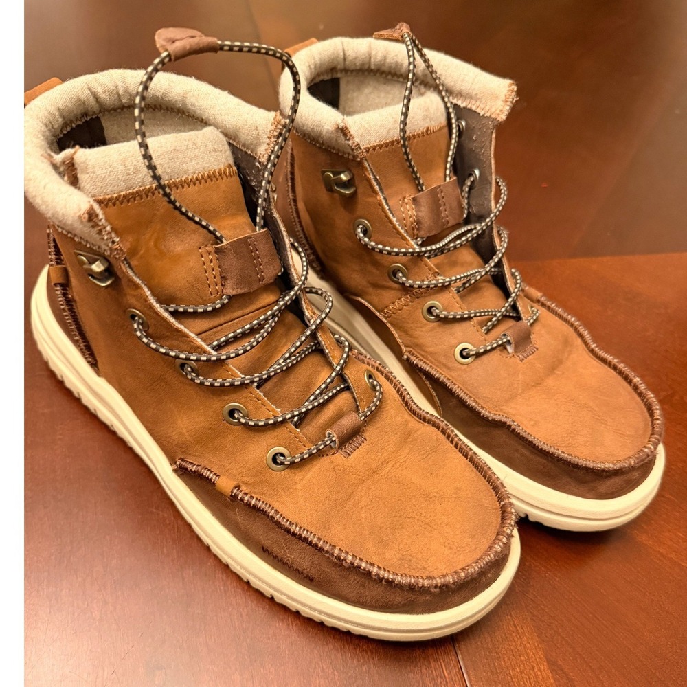 Hey Dude Bradley Classic Tumbled Cognac Multi Chukka Boots Mens 7 44327-2JZ